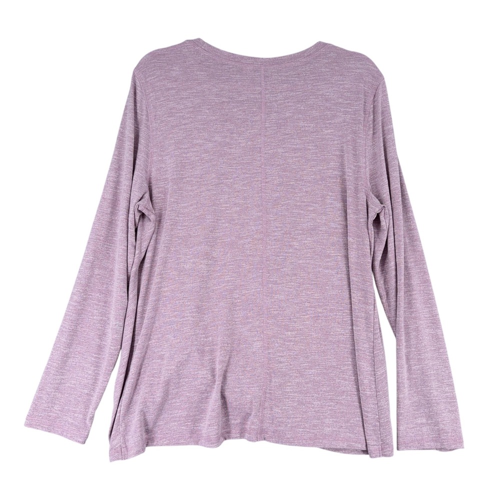 Ideology Womens Long Sleeve Twist Front Marled Knit Top XL